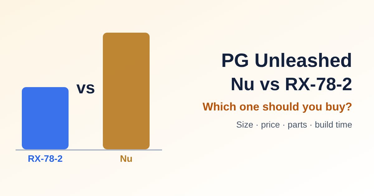 PG Unleashed Nu Gundam vs RX-78-2: Which Should You Buy?
